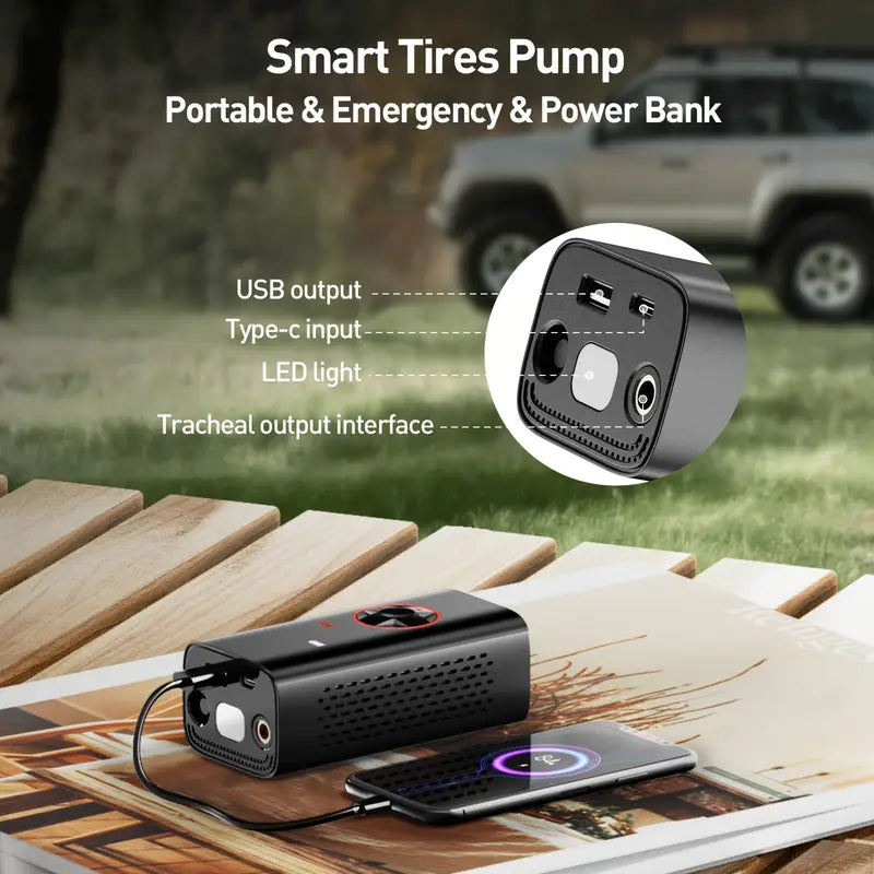 "Tire Inflator Air Compressors: Fast Inflation, Compatible with Various Tires, Portable & Easy to Operate"