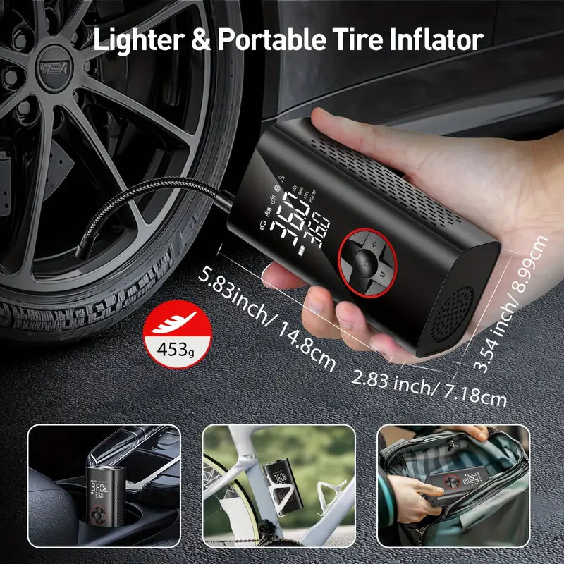 "Tire Inflator Air Compressors: Fast Inflation, Compatible with Various Tires, Portable & Easy to Operate"
