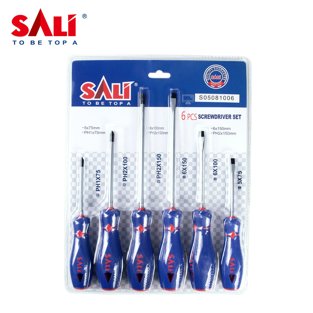 SALI Hand Tool CR-V Shaft PP Handle 6 Pcs Precision Screwdriver Set