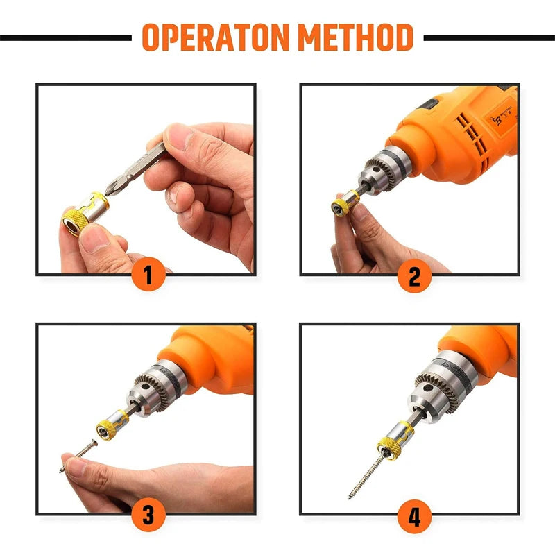 Screwdriver Magnetic Ring 1/4 Shank Anti-Corrosion Drill Bit Screw Driver Accessories Universal Magnetic Ring for Bit