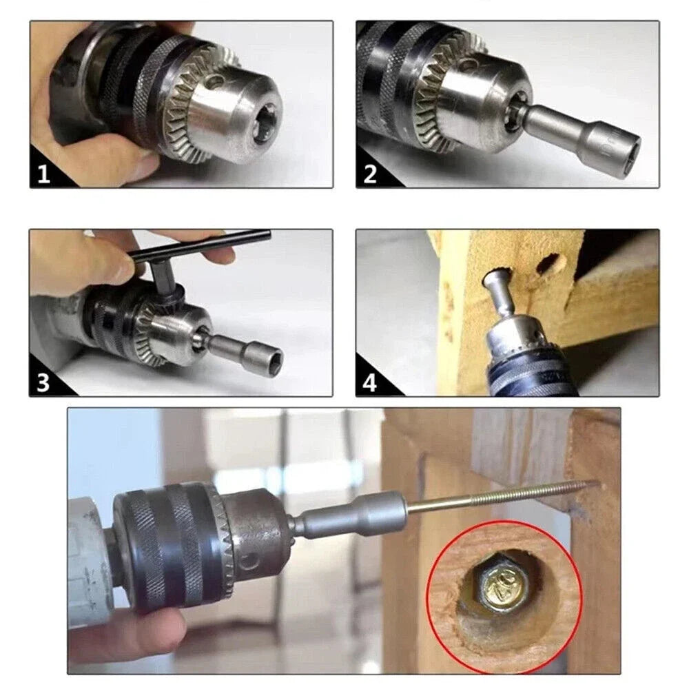 Customized Industrial Grade 7-13mm Hex Shank Nut & Bolt Driver OBM & OEM Supported Magnetic Socket Wrench Hand Tools