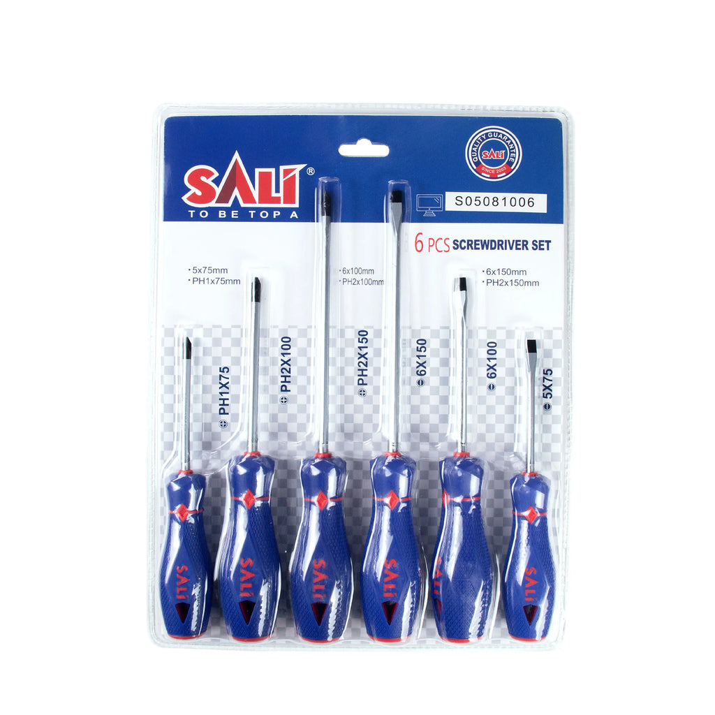 SALI Hand Tool CR-V Shaft PP Handle 6 Pcs Precision Screwdriver Set