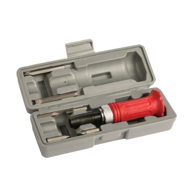 Red Plastic Handle Impact Screwdriver Electric Screwdriver with Bits
