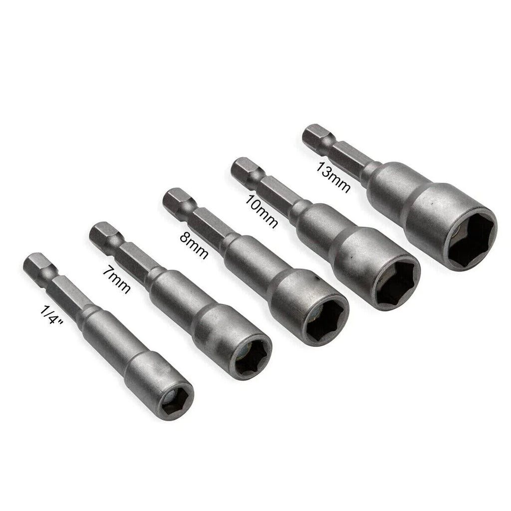Customized Industrial Grade 7-13mm Hex Shank Nut & Bolt Driver OBM & OEM Supported Magnetic Socket Wrench Hand Tools