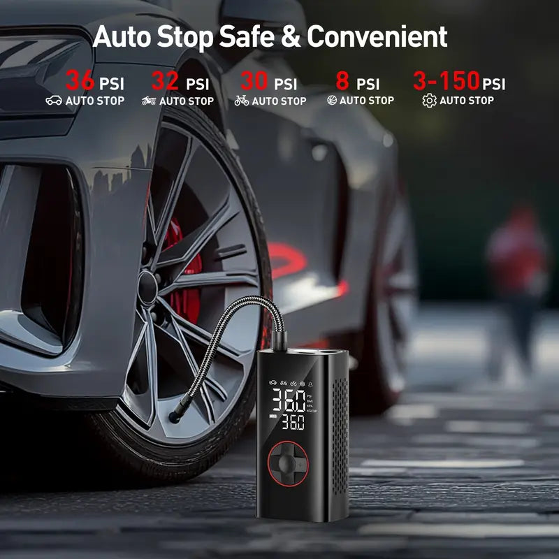 "Tire Inflator Air Compressors: Fast Inflation, Compatible with Various Tires, Portable & Easy to Operate"